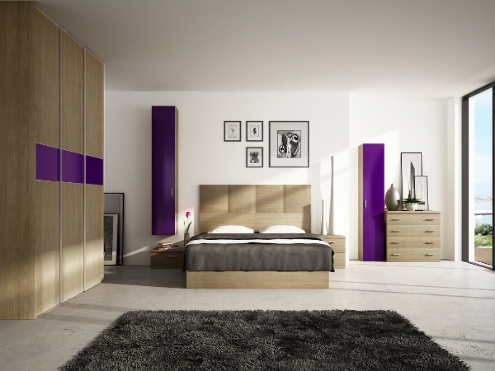 MUEBLE JUVENIL DJF BRILLO MORADO